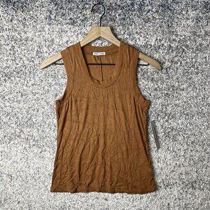 Sweet Romeo Women's Tank Top Sleeveless Caramel Brown Size Small